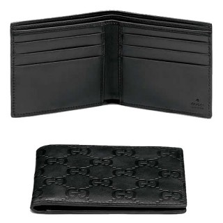 Noir Gucci Bi-plis Portefeuille Rabais Paris